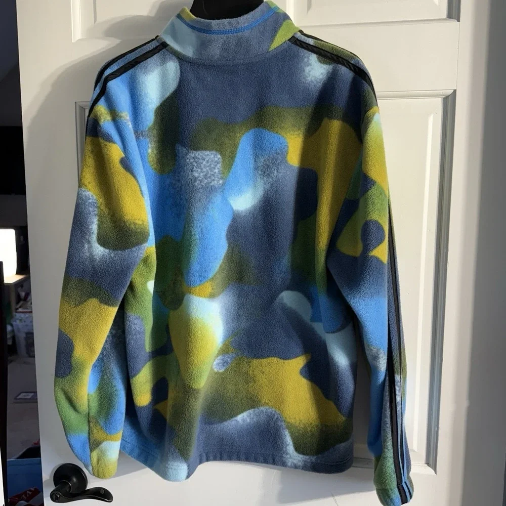 Adidas‎ Colorful Fleece 1/4 Zip Pullover Fuzzy Sweatshirt Youth Size XL (18/20)
